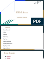 HTML Form: Presented By: Onkar Kale