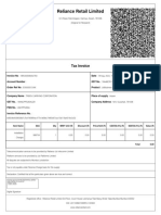 Reliance Retail Limited: Tax Invoice