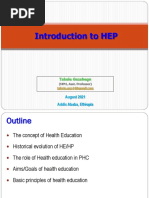 Introduction To HEP: August 2021 Addis Ababa, Ethiopia