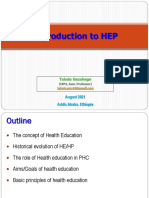 Introduction To HEP: August 2021 Addis Ababa, Ethiopia