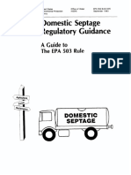 Domestic Septage Regulatory Guidance: A Guide To The EPA 503 Rule