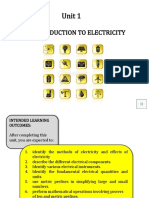 Unit 1 Introduction To Electricity