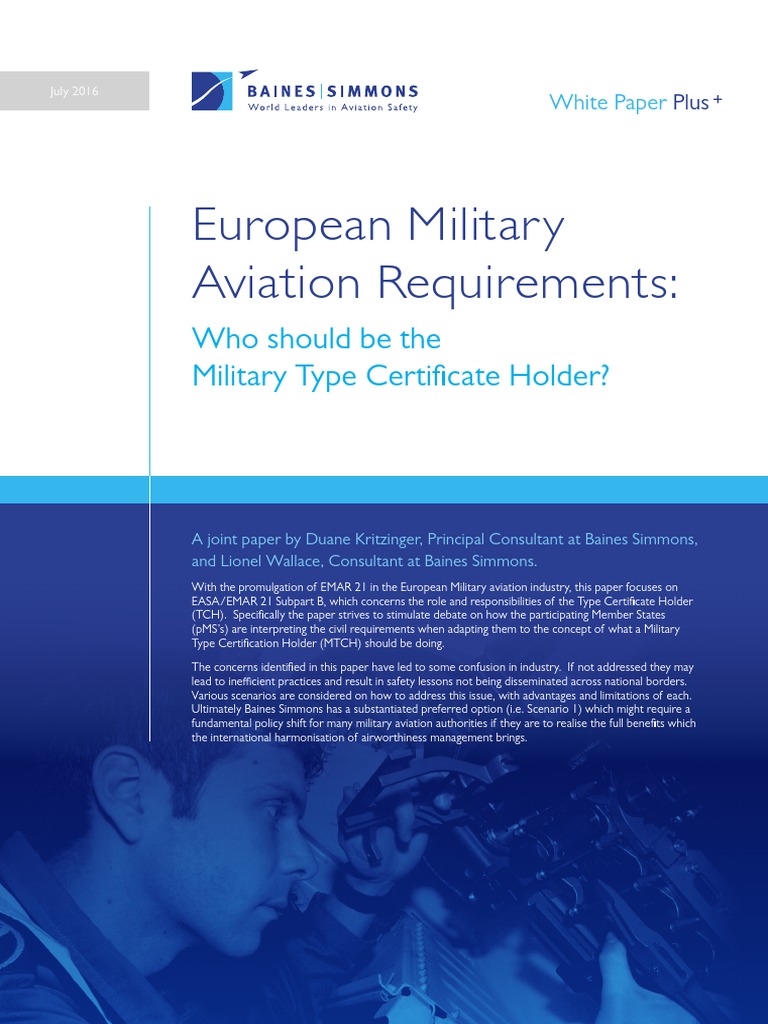 European Military Aviation Requirements Who Should Be The Military