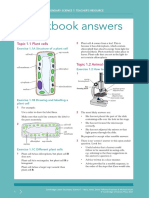 Workbook Answers: Unit 1 Cells