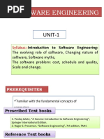 Software Engineering: UNIT-1