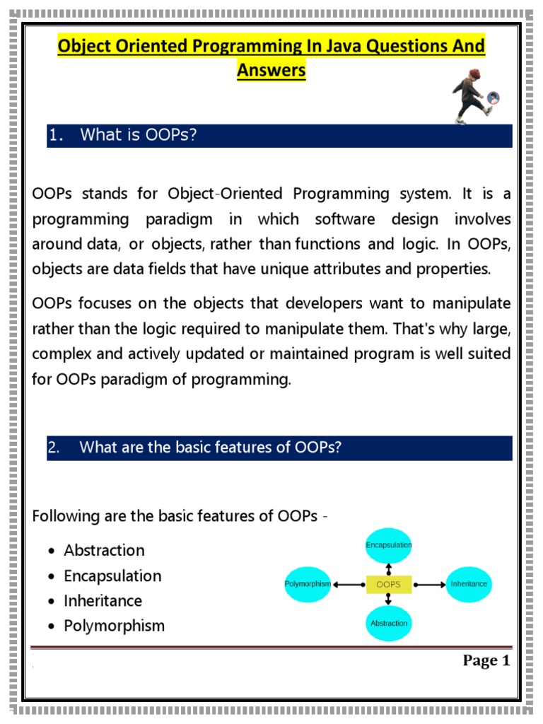 Object Oriented Programming In Java Questions And Answers 1 What Is Object oriented programming in java questions and answers 1 what is