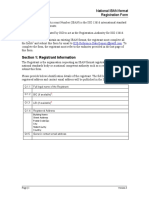 Section 1: Registrant Information: National IBAN Format Registration Form