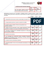 1°básicos Autoevaluación de Lenguaje 2° Semestre.