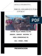 "Revalorando El Legado Cultural Lupaca": Presentacion