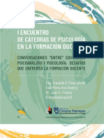 La Pampa 2020 Encuentro de Cátedras de Psicología en La Formación Docente