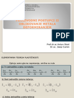 Proizvodni Postupci II-peto Predavanje