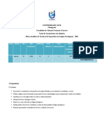 Plano Analitico de TELP - Lab. II SMSTR 2020 - Quimica