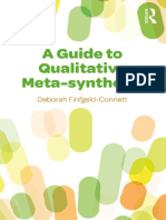 Deborah Finfgeld Connett A Guide To Qualitative Meta Synthesis Routledge 2018