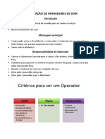 Capacitação de Operadores de Som