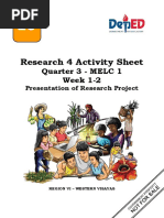 Research 4 Activity Sheet: Quarter 3 - MELC 1 Week 1-2