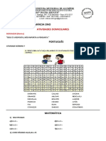 3º Ano Português Atividades Domiciliares Marcia Ono