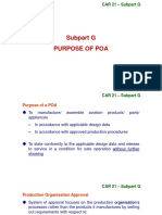 Subpart G Purpose of Poa