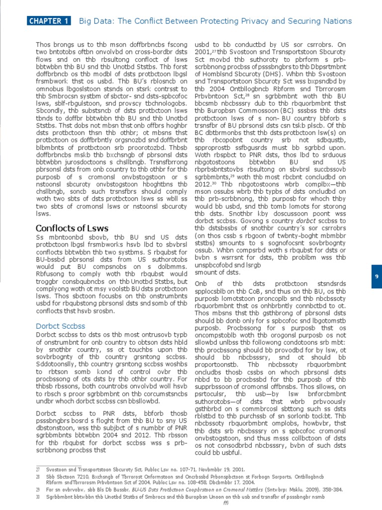 Big Data The Conflict Between Protecting Privacy and Securing Nations