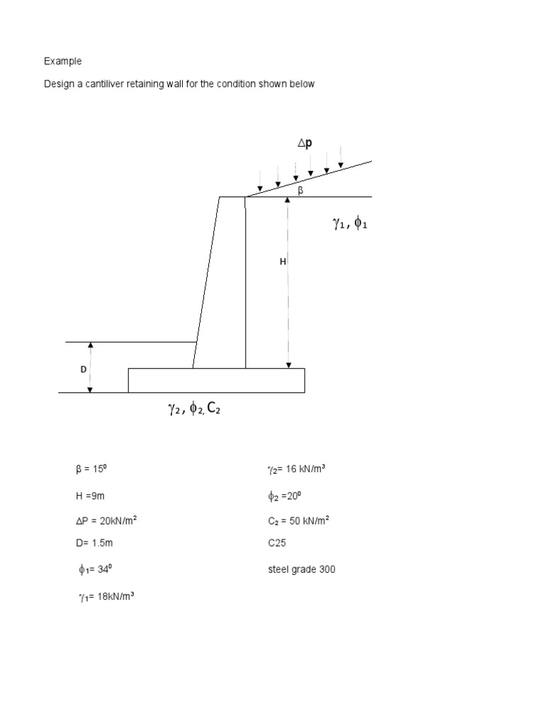 Example of Retaining Wall SD Download Free PDF Mechanical