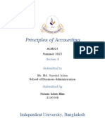 Principles of Accounting: Independent University, Bangladesh