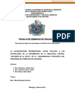Trabajo de Seminario de Graduación: Provided by Repositorio Institucional UNAN-Managua