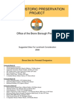 Report of The Bronx Borough President's Historic Preservation Task Force