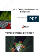 Aula 2 Riqueza e Diversidade