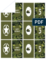 Army Star Cupcake Toppers