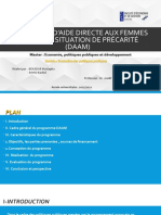 programme D’AIDE DIRECTE AUX FEMMES (DAAM) FNL