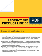 Product Mix and Product Line Decisions
