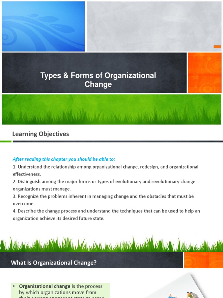 Organizational Change Types Forms PDF Quality Management Change