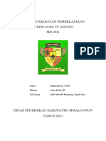 Laporan Kegiatan Pembelajaran SD Ujung Bondar