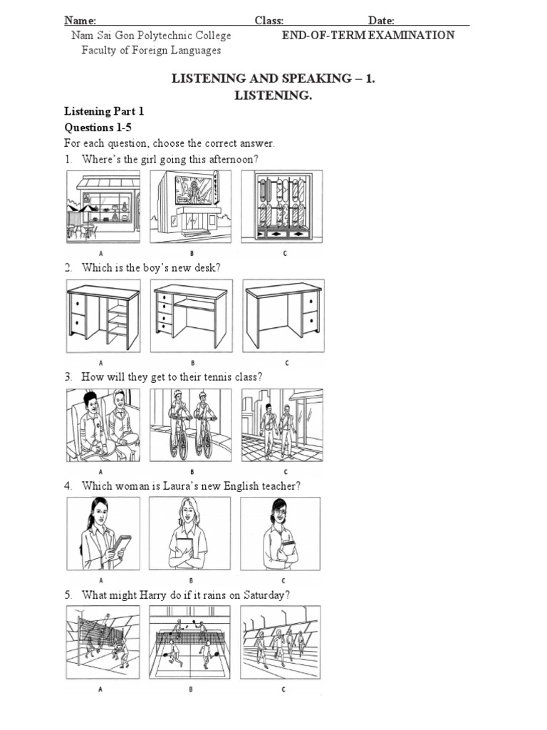 Test - Listening 01 | PDF