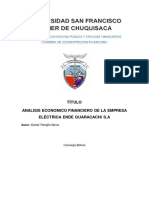 Analisis Economico Finaciero de Empresa Electriac