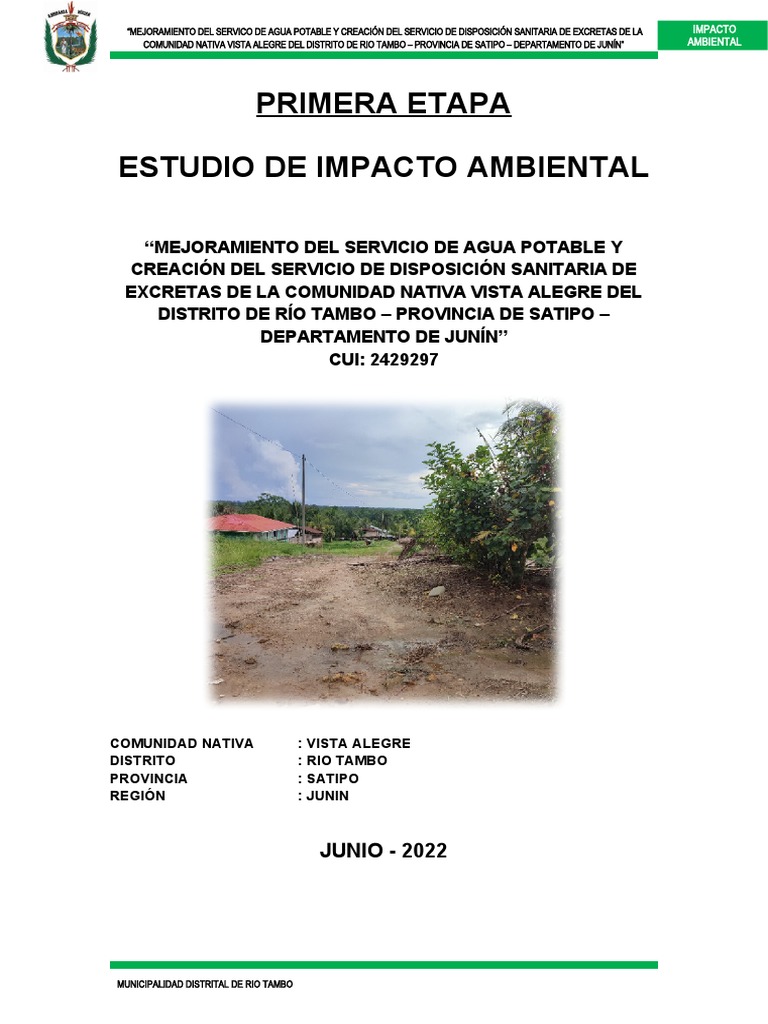 Impacto Ambiental en Agua Potable | PDF | Evaluación de impacto ...