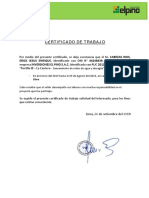 Certificado de Trabajo Saneamiento 01