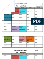 Red Magisterial Terceros Matutino Horario de Clases