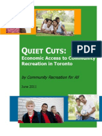 Quiet Cuts: Economic Access To Community Recreation in Toronto