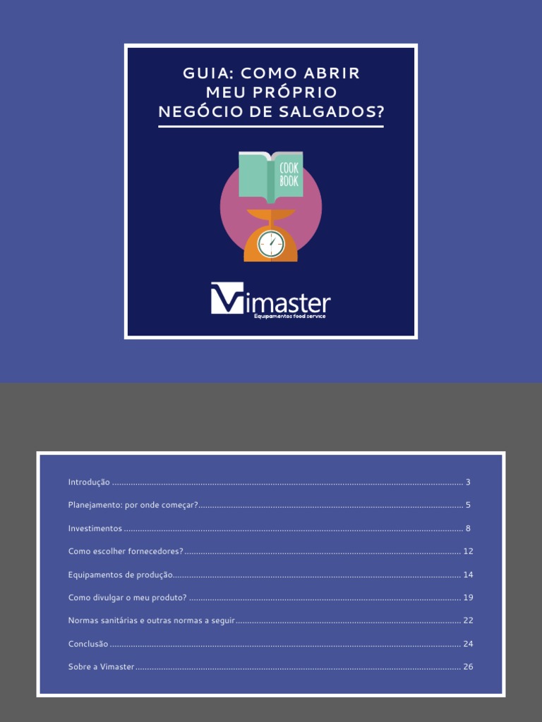 Como Abrir um Negócio de Salgados | PDF | Plano de negócios | Investimentos