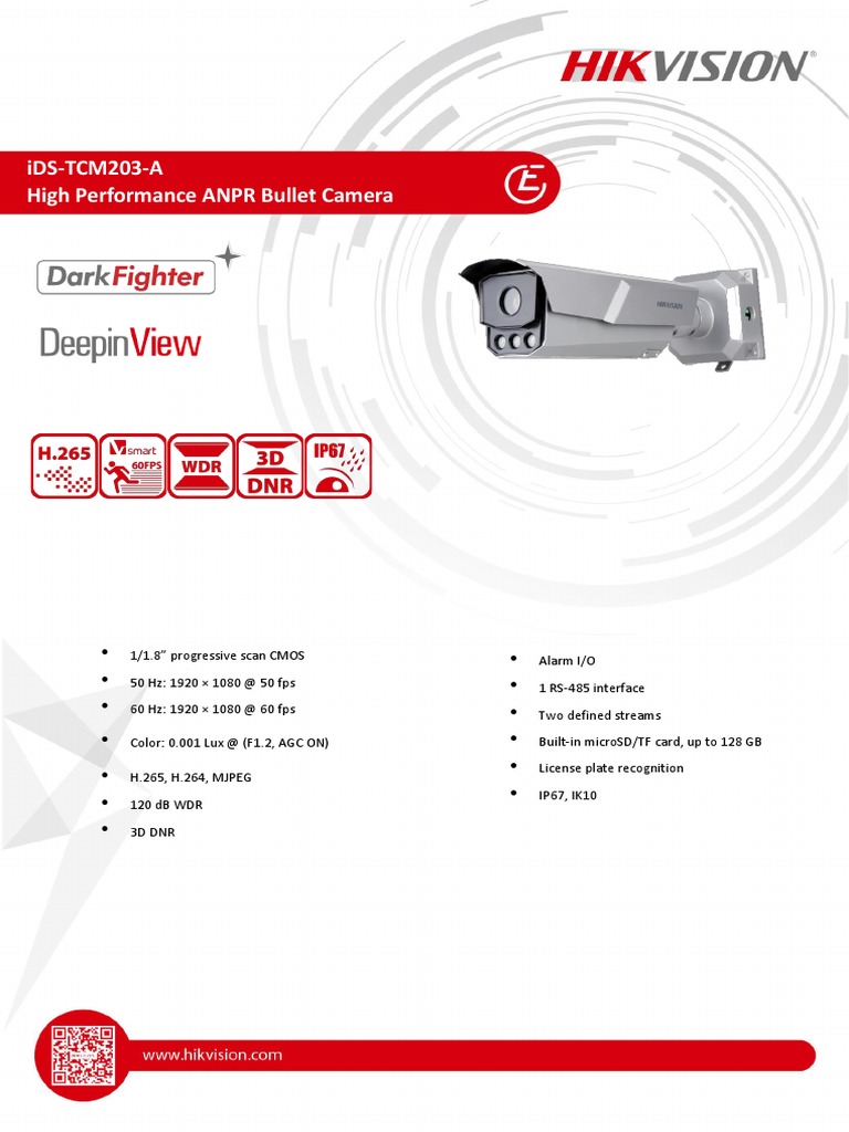 iDS-TCM203-A High Performance ANPR Bullet Camera | PDF | Computer ...