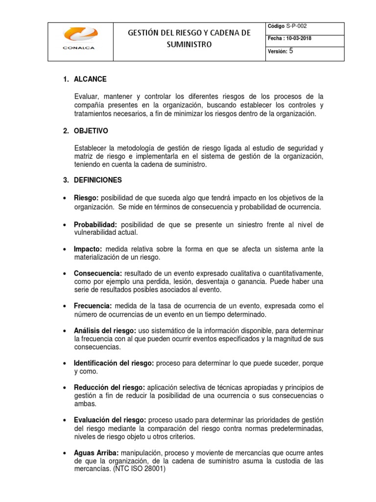 Gestión de Riesgos en la Cadena de Suministro | PDF | Riesgo | Probabilidad