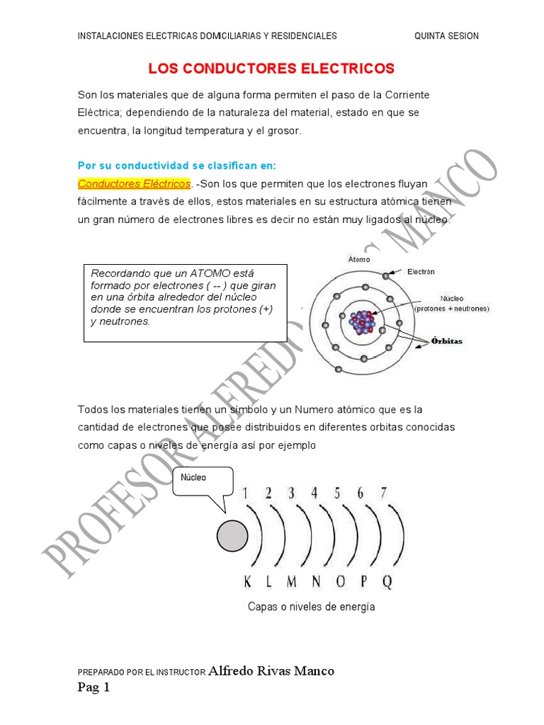 5 Los conductores Electricos | PDF | Corriente eléctrica | Aislador ...