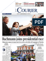 Waterloo-Cedar Falls Courier - Front Page (6/28/11) - Michele Bachmann Announces Run For President