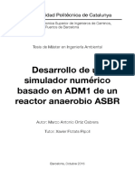 Desarrollo de un simulador numérico basado en ADM1 de un reactor anaerobio ASBR