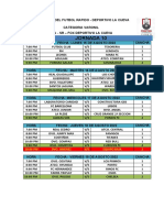 Torneo de fútbol rápido Deportivo La Cueva jornada 10