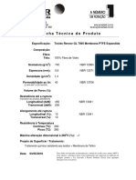 Ficha Técnica Do Produto GL 7005 Membrana PTFE Expandida
