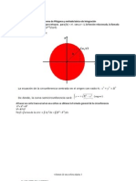 Ejemplo de aplicación de teorema de Pitágoras y método básico de integración