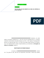 Restituição do poder familiar para filho institucionalizado