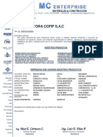 Constructora Cofip Sac, Carta de Presentacion - MC Enterprise