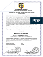 acta de bachiller de jose denis marin perez